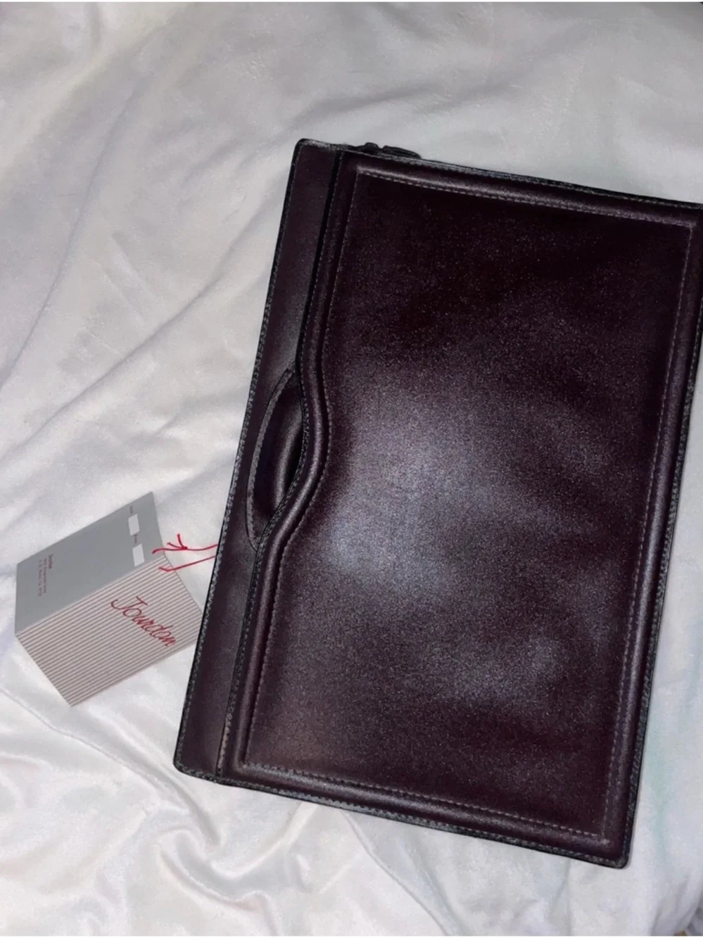 Vintage Sleek Black Leather Briefcase Portfolio for Men